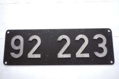 Verkaufe/Tausche Originallokschild 92 223 (DB-NALR)!