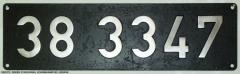 Verkaufe Originallokschild 38 3347 (DB-NALR)!