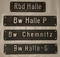Lokschild, Fabrikschild, Heimatschilder