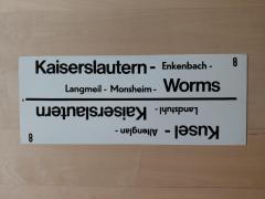 Tausche Zuglaufschild der Glan- und Zellertalbahn