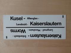 Tausche Zuglaufschild der Glan- und Zellertalbahn