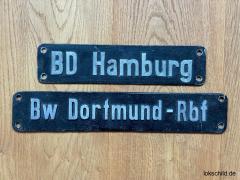 BD- und Bw-Schilder der Deutschen Bundesbahn abzugeben