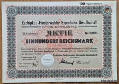 Aktie der Zschipkau-Finsterwalder Eisenbahn Gesellschaft