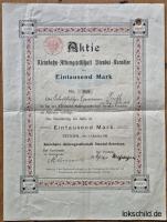 Aktie der Kleinbahn Aktiengesellschaft Stendal-Arendsee