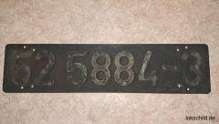 original Lokschild 52 5884-3 + Foto von 1958