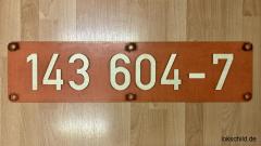 Originales Lokschild von 143 604-7 S-Bahn Lackierung+Dia der Lok