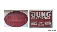 orig. Fabrikschilder 323 323-6  und 323 836-7
