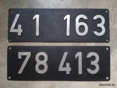 suche Lokschild 41 167, 41 237, 78 080 / TEE Zuglaufschilder Metall