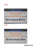original Zuglaufschild 