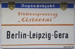 orig.Zuglaufschild Städteexpress 