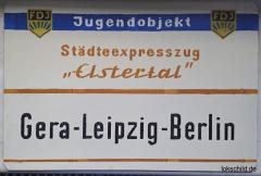 orig.Zuglaufschild Städteexpress 