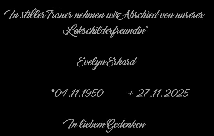 Trauer um Evelyn Erhard